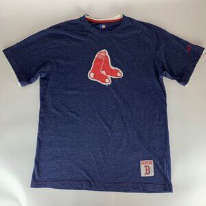 Boston Red Sox MLB Navy Blue Stitched Short Sleeve Crewneck Shirt Mens Large